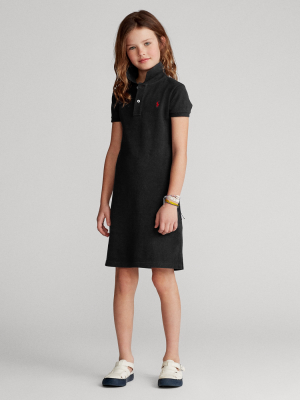 Cotton Mesh Polo Dress