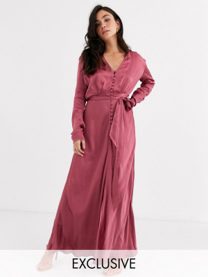 Ghost Annabelle Exclusive Rose Pink Maxi Dress