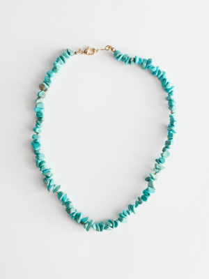 Stone Beaded Fitted Necklace