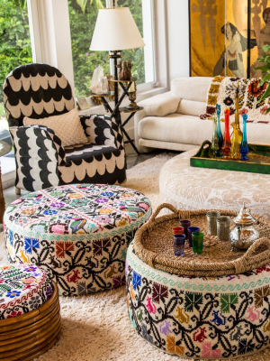 Small Embroidered Ottoman