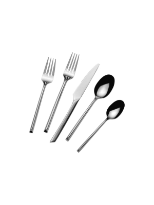 Towle 20pc Stainless Steel Living Forged Jacqueline Silverware Set