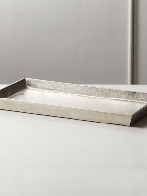 Silver Cast Aluminum Tray