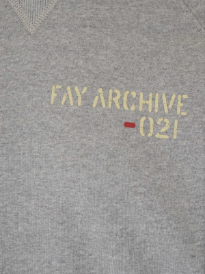 Fay Archive Logo Print Sweatshirt