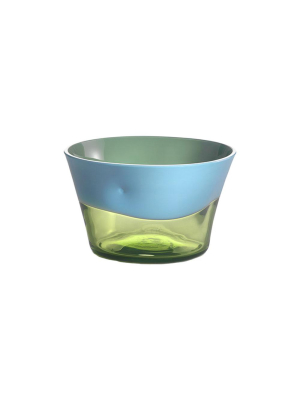 Nason Moretti Light Blue With Acid Green Brown Dandy Bowl