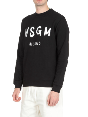 Msgm Logo Printed Sweatshirt