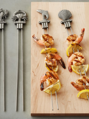 Sea Life Skewers, Set Of 4