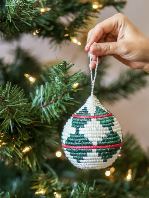 Green + Red Bulb Ornament