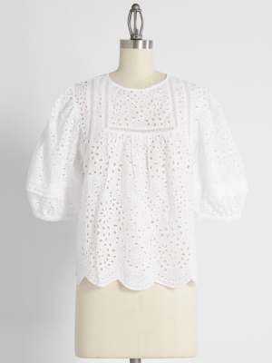 Got My Eyelet On You Cotton Top