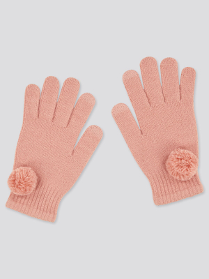 Girls Heattech Knitted Gloves