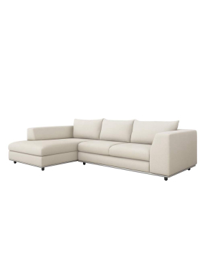 Interlude Home Comodo Left Chaise 2 Piece Sectional - Ivory