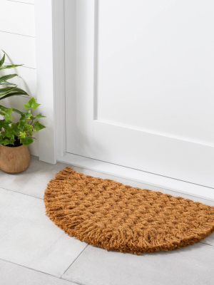 Half Circle Braided Coir Doormat - Hearth & Hand™ With Magnolia