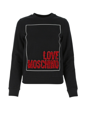 Love Moschino Logo Crewneck Sweatshirt