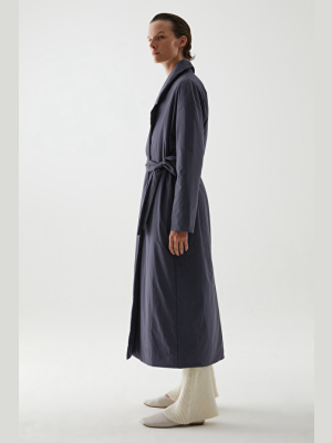 Recycled Polyamide Padded Oversized Belted Coat