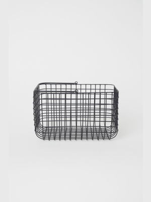 Metal Wire Basket With Handle