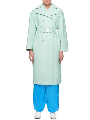 Matte Coating Belted Lab Coat (c017-mc-foam-green)