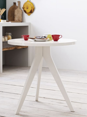 Tripod Dining Table - White Lacquer