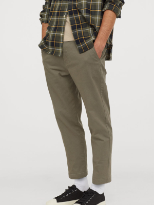 Slim Fit Cropped Chinos