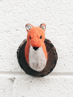 Felted Fox Plaque