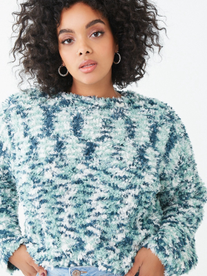 Plus Size Fuzzy Chenille Sweater