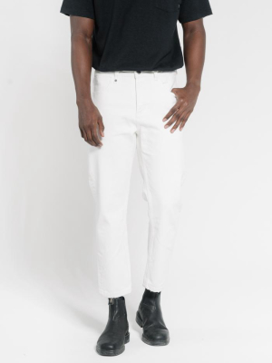 Chopped Denim Jean - Optic White