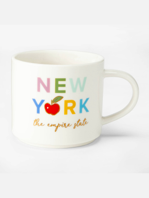 16oz Porcelain New York The Empire State Mug Cream - Threshold™