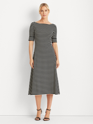 Stretch Cotton Midi Dress