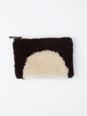 Patchwork Shearling Wallet