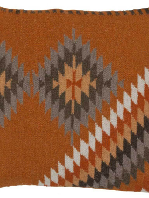 Tranquil Tribal Burnt Orange/tan Pillow