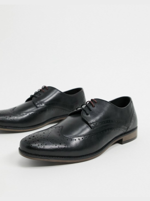 River Island Leather Brogues Black