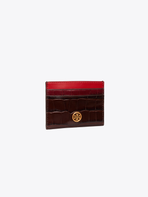 Robinson Embossed Color-block Card Case
