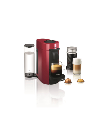Nespresso Vertuo Plus Coffee And Espresso Machine By De'longhi With Aeroccino, Red