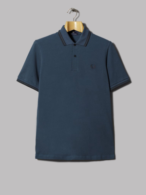 Fred Perry Twin Tipped Fred Perry Shirt (petrol Blue / Anchor Grey)