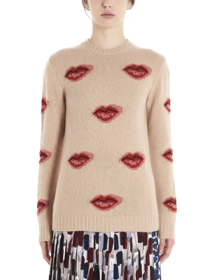 Prada Intarsia Lip Sweater