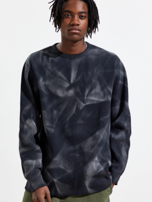 Canton Cotton Mills Tie-dye Thermal Long Sleeve Tee