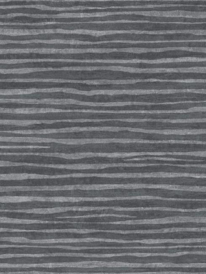 Terra Nova Horizontal Texture Wallpaper In Dark Charcoal And Pewter By York Wallcoverings