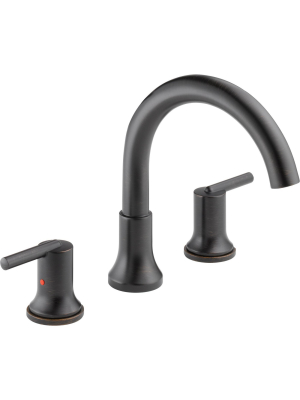 Delta Faucet T2759 Delta T2759 Trinsic Deck Mounted Roman Tub Filler Trim With Metal Lever Handles