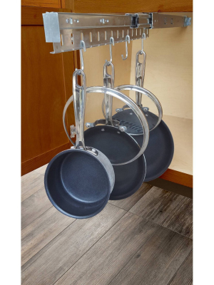 Usa Patented Pot And Pan Cabinet Organizer With 8 Hooks