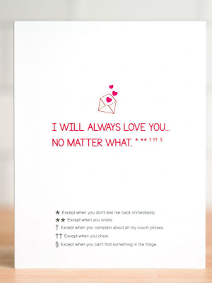 I Will Always Love You* **  Love Card