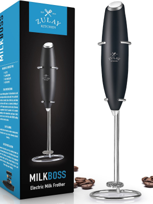 Zulay Kitchen High Powered Milk Frother Handheld Foam Maker For Lattes, Cappuccinos, Matcha, Frappe & More
