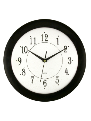 12" Wall Clock White/black - Timekeeper