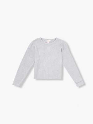 Girls Ribbed Cuffed Sweater (kids)