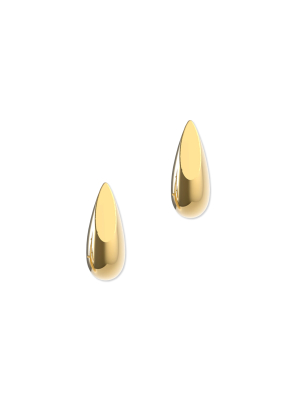 Molten Gold Drop Stud Earrings