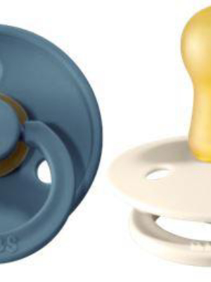 Bibs Pacifier 2 Pack: Ivory + Petrol