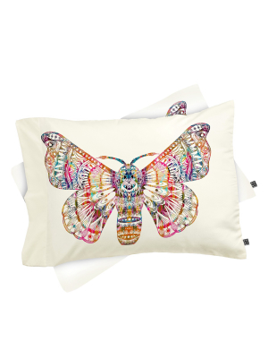 Stephanie Corfee Artsy Moth Pillow Sham Standard Pink - Deny Designs