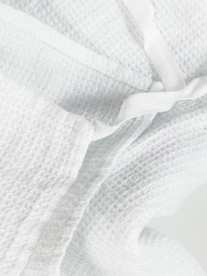 Linen Waffle Hair Towel, Optic White