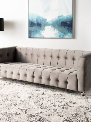 Brynn Acrylic Leg Sofa Dark Gray - Safavieh