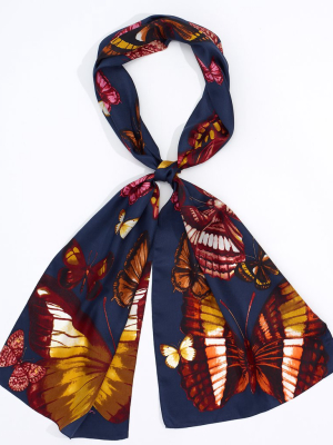 Dancing Butterflies Silk Oblong