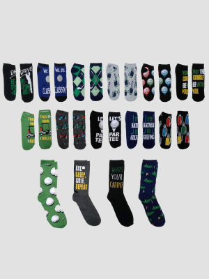 Men's Golf 15 Days Of Socks Advent Calendar - Assorted Colors One Size