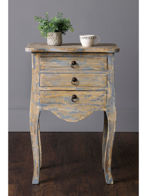 Sophie Rubberwood End Table Antique Gray - East At Main