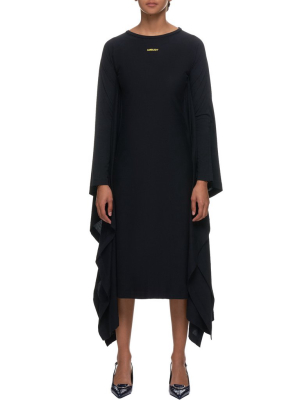 Waves Drape Dress (12111620-black)